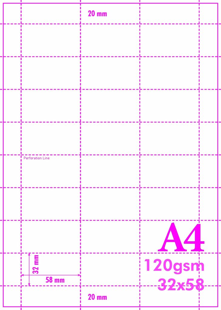 A4 Blank Perforated Paper 120gsm 3-24