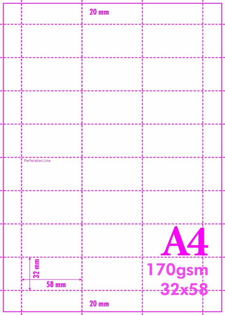 A4 Blank Perforated Paper 170gsm 3-24