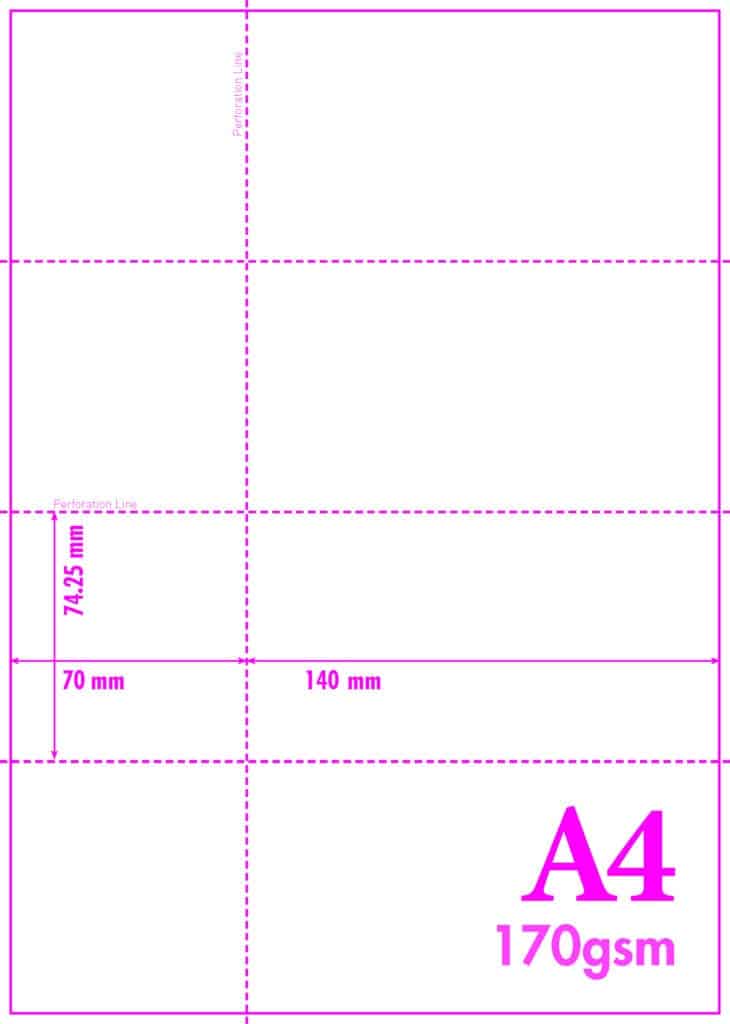A4 Micro perforated Event Tickets