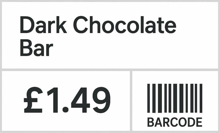 Dark Chocolate Shelf Label